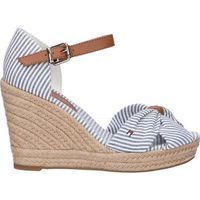 tommy hilfiger alpargatas fw0fw07160 seersucker high wedge para mujer