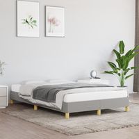 vidaxl estructura de cama sin colchon tela gris claro 120x200 cm