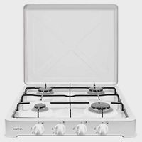 cocina de gas portatil ggp-4f infiniton 4 fuegos control mecanico blanco 154x494x558 cm