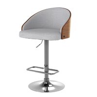 silla de bar ajustable 6384 cm en tejido gris claro