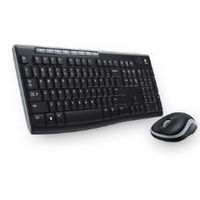 teclado  mouse logitech mk270 optico wireless inalambrico usb 20 negro