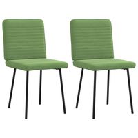 vidaxl sillas de comedor 2 unidades terciopelo verde claro