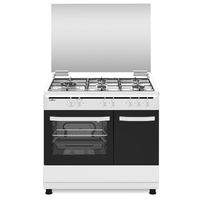 vitrokitchen cb961pbb cocina a gas butano 5 fuegos con porta-bombona blanca