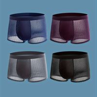 boxers frescos y comodos de seda de hielo para hombres calzoncillos cortos de malla delgada y transpirable secado rapido calzoncillos deportivos ropa interior masculina