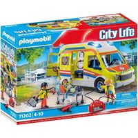 playmobil city life ambulacia con luz y sonido