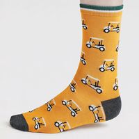 thought kinley golf buggy bamboo socks - cumin yellow - uk7-11