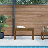 vidaxl banco de jardin madera maciza de pino marron miel 80x38x45 cm