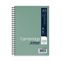 cambridge ruled margin wirebound jotter notebook 200 pages a5 3 pack