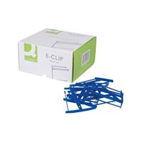 q-connect binding e-clip 60mm blue pack of 100 ref kf02282