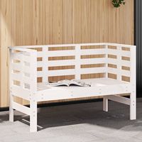 vidaxl banco de jardin madera maciza de pino blanco 1115x53x71 cm