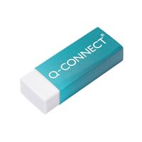 q-connect plastic eraser white 20 pack kf00236