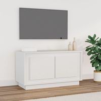 vidaxl mueble de tv madera contrachapada blanco 80x35x45 cm