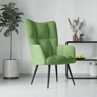 vidaxl sillon de relax de terciopelo verde claro