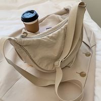 bolso casual minimalista con cremallera en forma de media luna bolso de hombro versatil para uso diario bolso deportivo