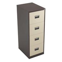 legato steel 4 drawer filing cabinet - coffeecream ref tcs4fc-cc