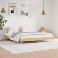 vidaxl estructura de cama sin colchon madera roble sonoma 140x200 cm