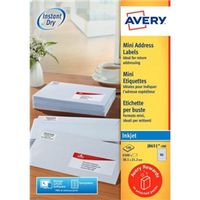 avery mini labels inkjet 65 per sheet 381x212mm white j8651-100