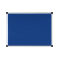 bi-office maya notice board  blue felt