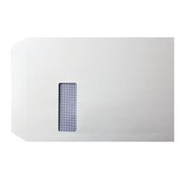 q-connect c4 envelopes window self seal 100gsm white 250 pack kf3535