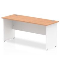 impulse panel end 1600600 rectangle desk oak top white - tt000101