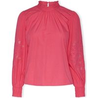 yas blusa yas chelle top ls - raspberry sorbet para mujer