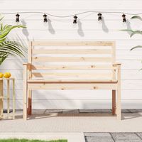 vidaxl banco de jardin madera maciza de pino 109x48x915 cm