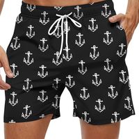 pantalones cortos hawaianos de moda para hombre con cordon y estampado de ancla elegante banadores de secado rapido para la playa de verano la piscina y el resort