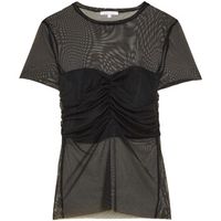 patrizia pepe blusa - camiseta efecto transparente para mujer