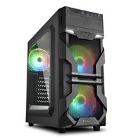 sharkoon vg7-w rgb atx acrilico usb 30 argb negra