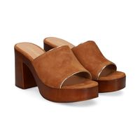 lodi sandalias con plataforma mujer - marron talla 41