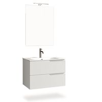 mueble de bano de 4 piezas en mdf blanco mate