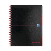 black n red project book polypropylene cover wirebound - 100080730