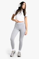 leggings de tela jersey y tela doble gris