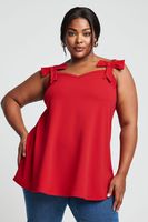 limited collection top rojo de tirantes con lazo mujer curvy y tallas grandes limited collection