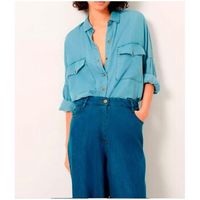 sessun camisa botania shirt denim para mujer