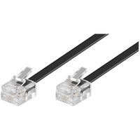 goobay cable de telefono rj11 machomacho 15m negro 6p4c m-m 15 m negro