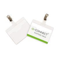 q-connect visitor badge 60x90mm 25 pack kf01560