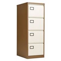 bisley 4 drawer contract steel filing cabinet - coffee cream - aoc4cc