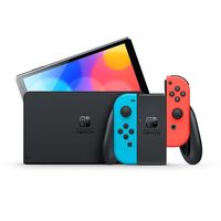 nintendo switch oled azul neonrojo neon