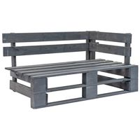 vidaxl banco esquinero de pales para jardin madera gris