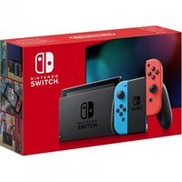 consola nintendo switch azul y rojo neon