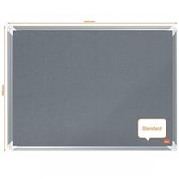 nobo premium plus grey felt notice board 600x450mm