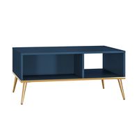 mesa de centro estratificado azul