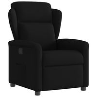 vidaxl sillon reclinable de tela negro