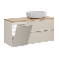 mueble lavabo cesto de ropa estratificado 120cm