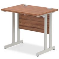 impulse 800600 rectangle silver cantilever leg desk walnut - mi002889