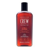 3-in-1 classic 450 ml - american crew - champu acondicionador y gel de bano en un solo producto