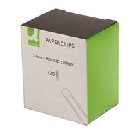 q-connect paperclips lipped 32mm pack of 10 x 100 ref kf01316q