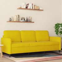 vidaxl sofa de 3 plazas terciopelo amarillo 180 cm