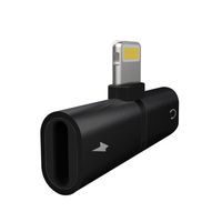 myway splitter cargador y adaptador para auriculares lightning negro